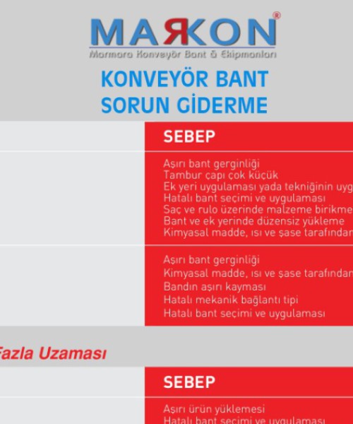 Konveyör bant sorun giderme-2
